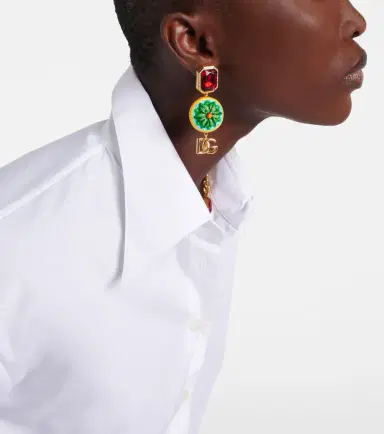 Dolce & Gabbana DG embellished clip-on earrings | Thumbnail 6