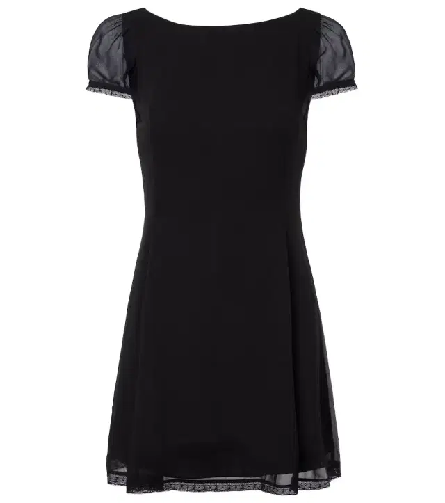 Priscilla lace-trimmed silk minidress