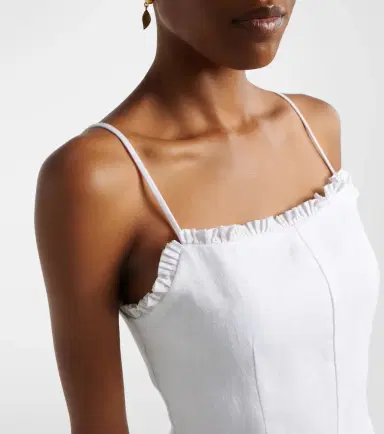 Posse Florence ruffled linen romper | Thumbnail 2