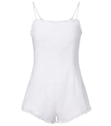 Posse Florence ruffled linen romper | Thumbnail 1
