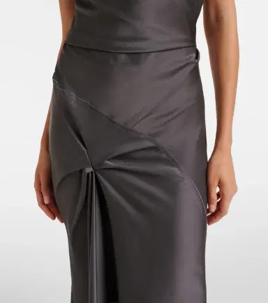 Victoria Beckham Posy draped gathered crêpe satin gown | Thumbnail 4 Victoria Beckham Posy draped gathered crêpe satin gown | Thumbnail 4