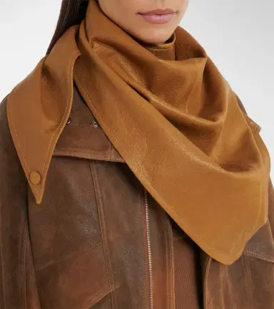 Nour Hammour Draped leather hood | Thumbnail 5 Nour Hammour Draped leather hood | Thumbnail 5