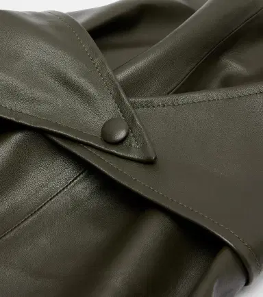 Nour Hammour Draped leather hood | Thumbnail 3 Nour Hammour Draped leather hood | Thumbnail 3