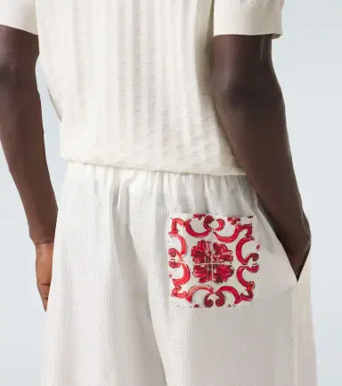 Dolce & Gabbana Majolica silk twill jacquard Bermuda shorts | Thumbnail 2 Dolce & Gabbana Majolica silk twill jacquard Bermuda shorts | Thumbnail 2