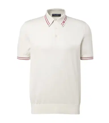 Dolce & Gabbana DG silk polo shirt | Thumbnail 1