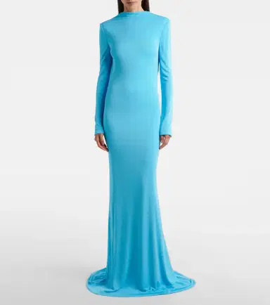 Tom Ford Open-back crêpe jersey gown | Thumbnail 2 Tom Ford Open-back crêpe jersey gown | Thumbnail 2