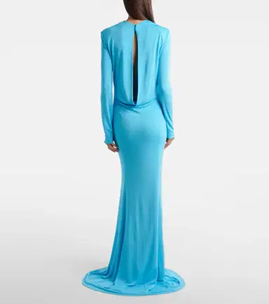 Tom Ford Open-back crêpe jersey gown | Thumbnail 4 Tom Ford Open-back crêpe jersey gown | Thumbnail 4