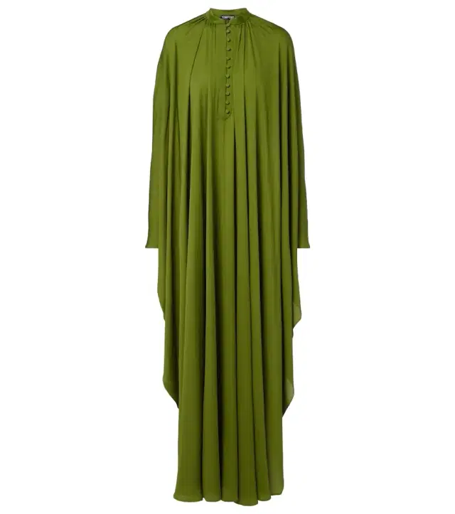 Tom Ford Draped silk georgette kaftan