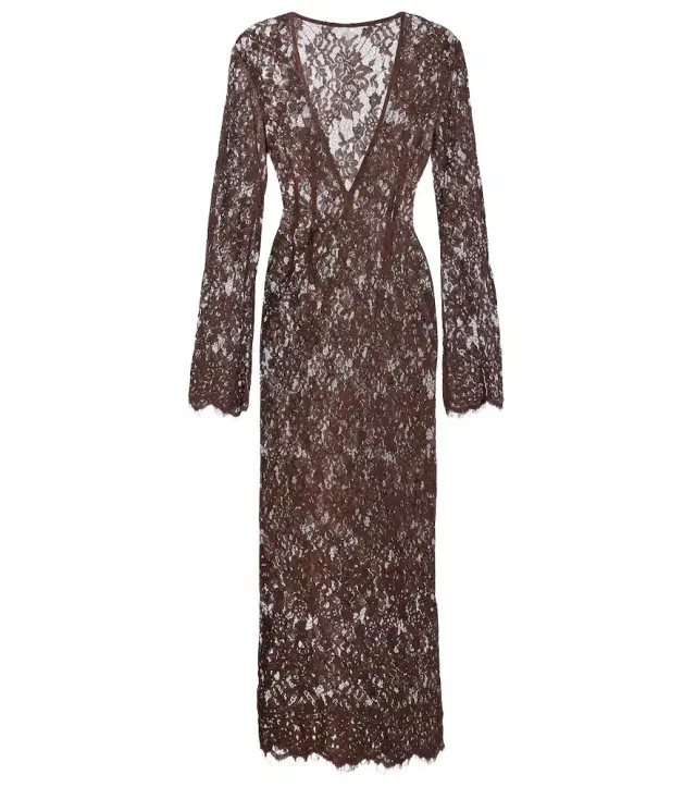 Bananhot Millie cotton and silk lace maxi dress