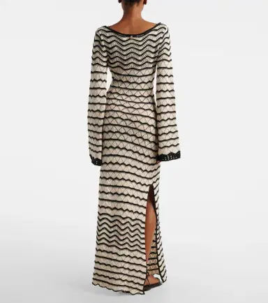 Bananhot Rey crochet cotton-blend maxi dress | Thumbnail 2