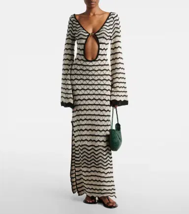 Bananhot Rey crochet cotton-blend maxi dress | Thumbnail 6