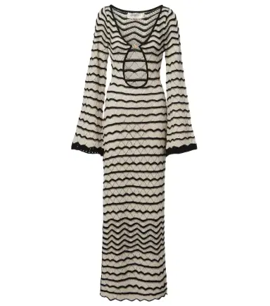 Bananhot Rey crochet cotton-blend maxi dress | Thumbnail 1