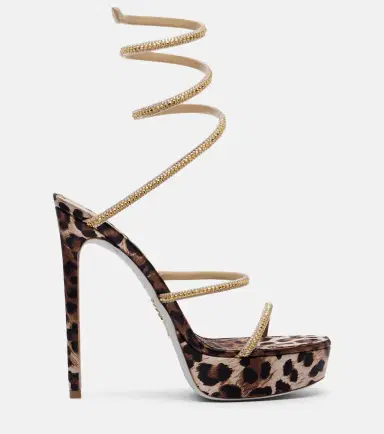 Rene Caovilla Cleo embellished satin platform sandals | Thumbnail 2