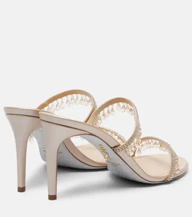 René Caovilla Chandelier embellished satin mules | Thumbnail 4 René Caovilla Chandelier embellished satin mules | Thumbnail 4