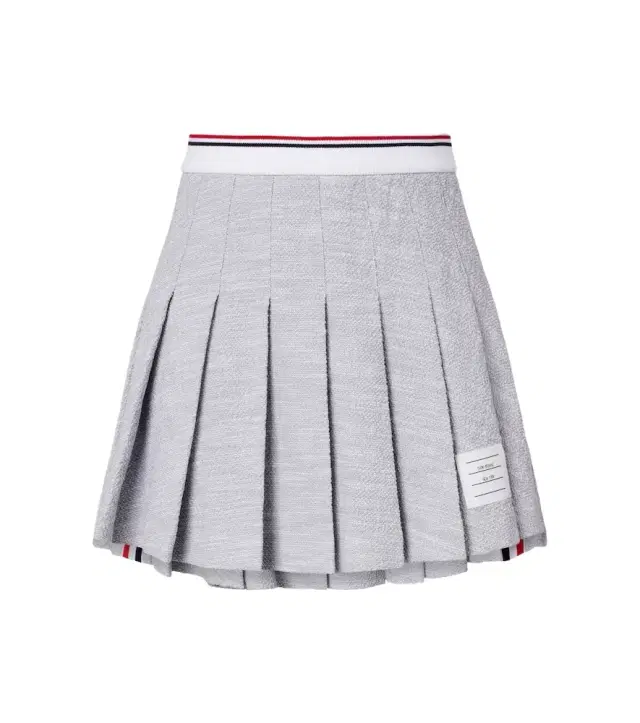 Pleated cotton-blend tweed miniskirt