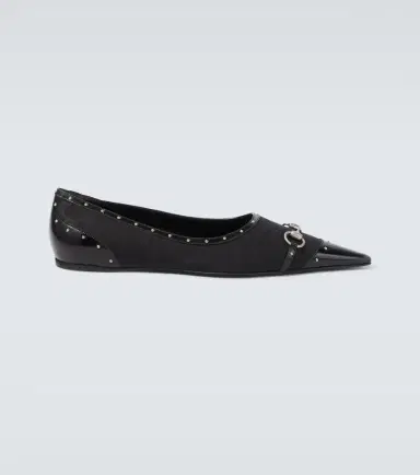 Gucci Horsebit GG Canvas studded flats | Thumbnail 5