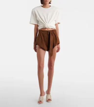 Magda Butrym Cropped cotton-blend T-shirt | Thumbnail 3