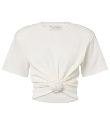 Magda Butrym Cropped cotton-blend T-shirt | Thumbnail 1