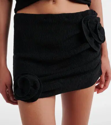 Magda Butrym Floral-appliqué crêpe miniskirt | Thumbnail 3