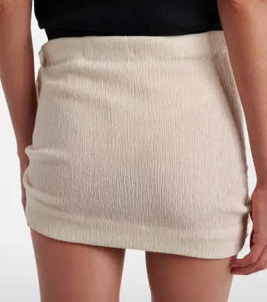 Magda Butrym Floral-appliqué crêpe miniskirt | Thumbnail 2