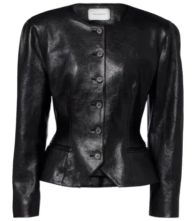 Magda Butrym Peplum leather jacket | Thumbnail 1 Magda Butrym Peplum leather jacket | Thumbnail 1