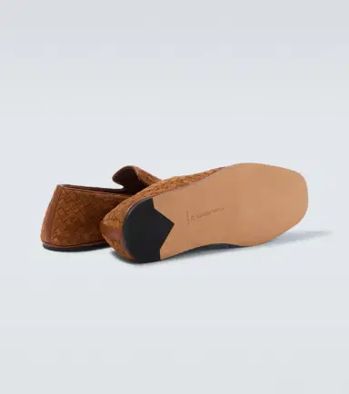 Bottega Veneta Palazzo Intrecciato suede slip-on shoes | Thumbnail 3