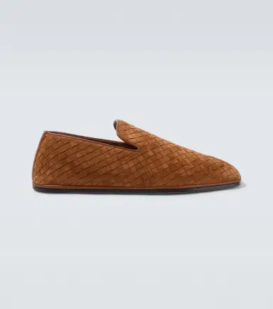 Bottega Veneta Palazzo Intrecciato suede slip-on shoes | Thumbnail 4