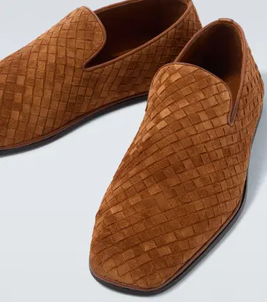 Bottega Veneta Palazzo Intrecciato suede slip-on shoes | Thumbnail 5