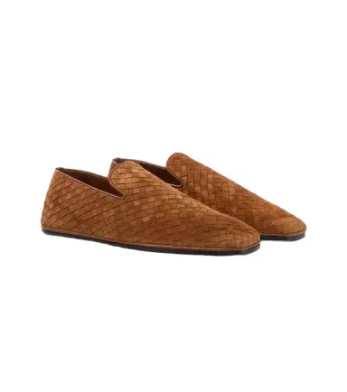 Bottega Veneta Palazzo Intrecciato suede slip-on shoes | Thumbnail 1