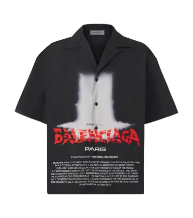 Balenciaga Printed cotton bowling shirt | Thumbnail 1 Balenciaga Printed cotton bowling shirt | Thumbnail 1