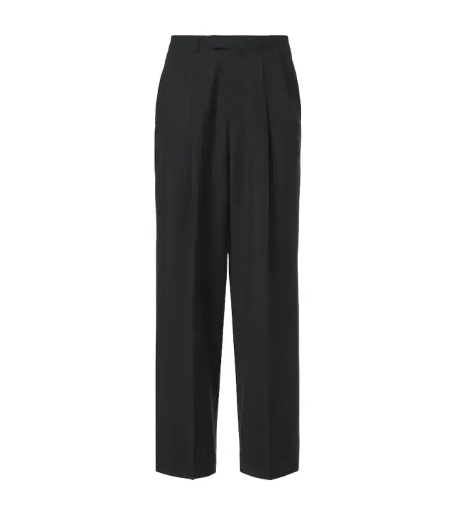 Wool and mohair straight pants
