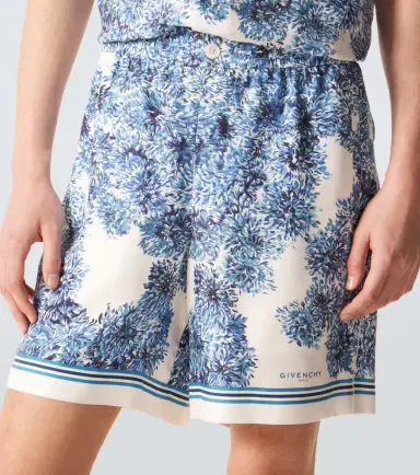Givenchy Couture Seam printed silk twill shorts | Thumbnail 2 Givenchy Couture Seam printed silk twill shorts | Thumbnail 2