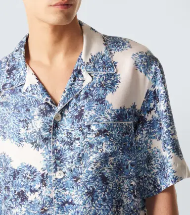 Givenchy Couture Seam silk twill bowling shirt | Thumbnail 6