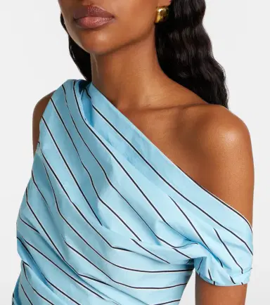 Staud Phare striped cotton poplin minidress | Thumbnail 4