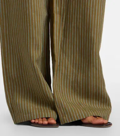 Staud Mateo pinstripe linen wide-leg pants | Thumbnail 3 Staud Mateo pinstripe linen wide-leg pants | Thumbnail 3
