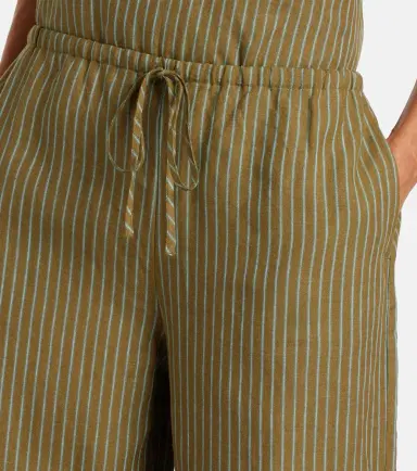 Staud Mateo pinstripe linen wide-leg pants | Thumbnail 4 Staud Mateo pinstripe linen wide-leg pants | Thumbnail 4