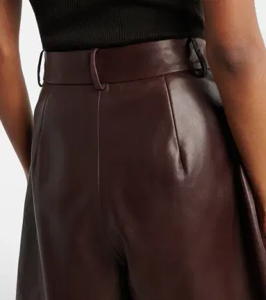 Nour Hammour Jonah pleated leather shorts | Thumbnail 3 Nour Hammour Jonah pleated leather shorts | Thumbnail 3