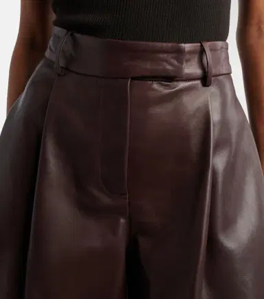 Nour Hammour Jonah pleated leather shorts | Thumbnail 4 Nour Hammour Jonah pleated leather shorts | Thumbnail 4