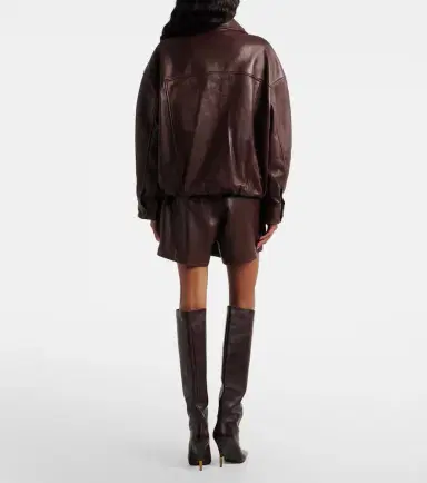 Nour Hammour Jonah pleated leather shorts | Thumbnail 5 Nour Hammour Jonah pleated leather shorts | Thumbnail 5