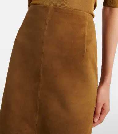 Nour Hammour Selly suede midi skirt | Thumbnail 4 Nour Hammour Selly suede midi skirt | Thumbnail 4