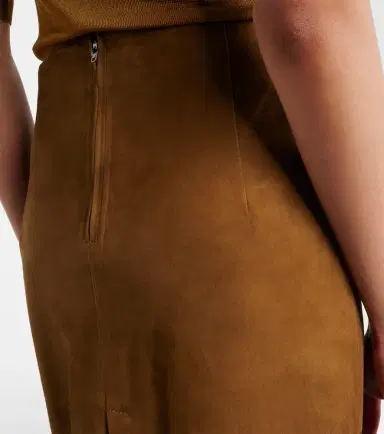 Nour Hammour Selly suede midi skirt | Thumbnail 6 Nour Hammour Selly suede midi skirt | Thumbnail 6