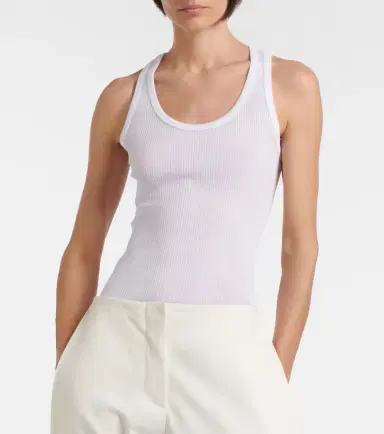 The Row Cendrea ribbed-knit cotton tank top | Thumbnail 2