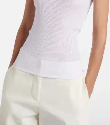 The Row Cendrea ribbed-knit cotton tank top | Thumbnail 4