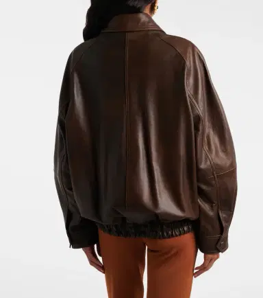 Nour Hammour Rafe leather bomber jacket | Thumbnail 2