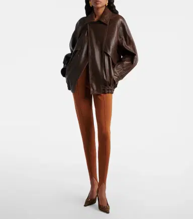 Nour Hammour Rafe leather bomber jacket | Thumbnail 6