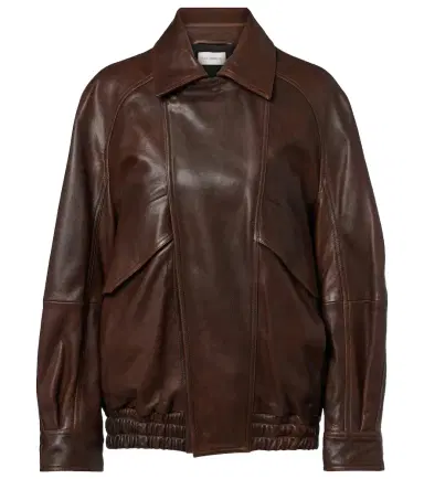 Nour Hammour Rafe leather bomber jacket | Thumbnail 1