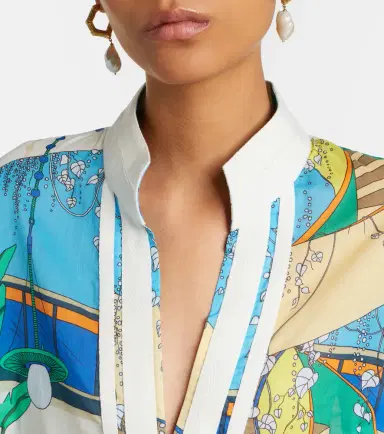 Tory Burch Printed cotton voile tunic | Thumbnail 2