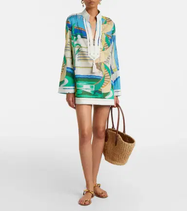 Tory Burch Printed cotton voile tunic | Thumbnail 3