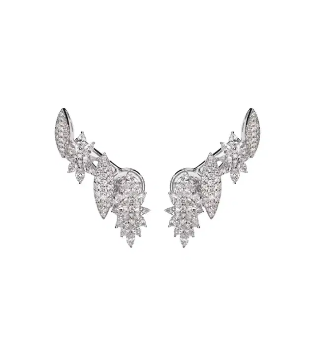 Yeprem Y-Couture 18kt white gold earrings with diamonds