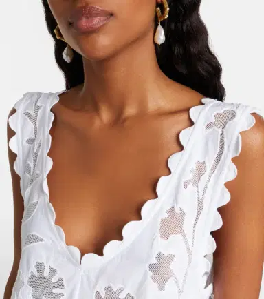 JULIET DUNN Embroidered scalloped cotton minidress | Thumbnail 2 JULIET DUNN Embroidered scalloped cotton minidress | Thumbnail 2